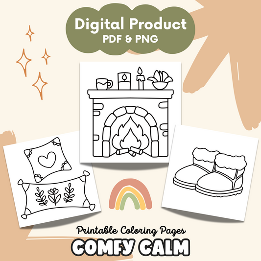 Comfy Calm Printable Coloring Pages